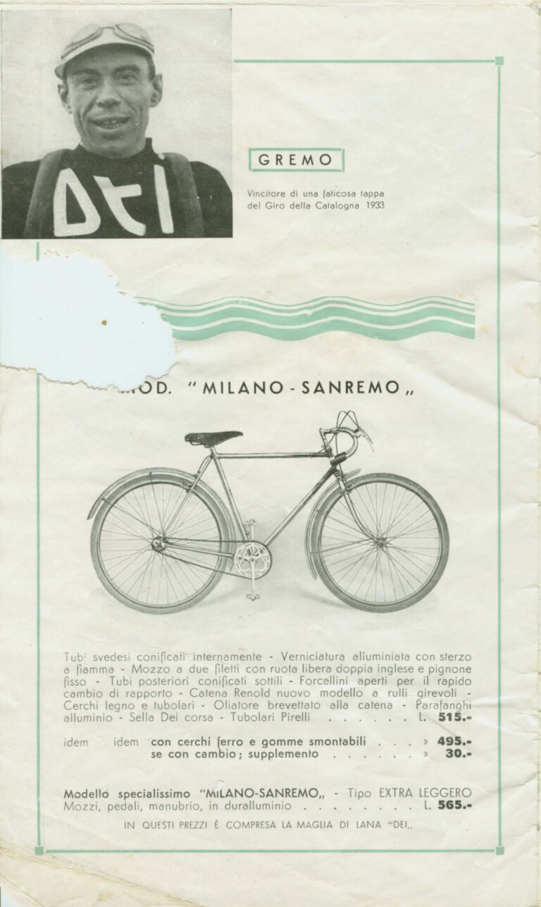 Umberto Dei 1934 Catalog — From the Marca Oro to the Milano-Sanremo and Extra Pista, with the Motobici and the Dei Riders of 1933 — page 6 of 16