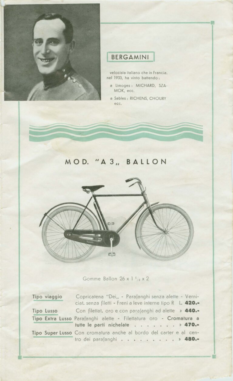 Umberto Dei 1934 Catalog — From the Marca Oro to the Milano-Sanremo and Extra Pista, with the Motobici and the Dei Riders of 1933 — page 9 of 16