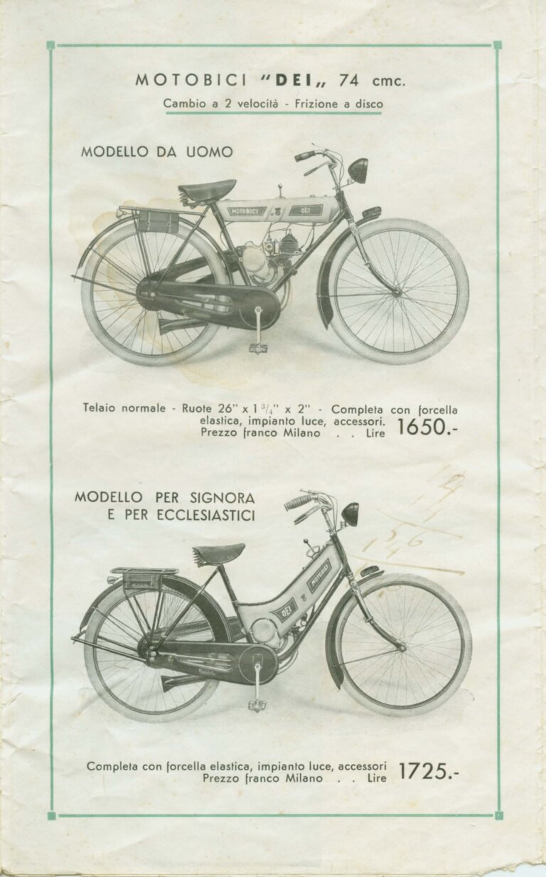 Umberto Dei 1934 Catalog — From the Marca Oro to the Milano-Sanremo and Extra Pista, with the Motobici and the Dei Riders of 1933 — page 11 of 16