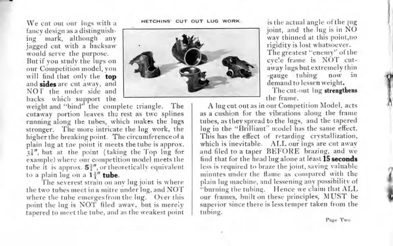 Hetchins 1938 Catalog — Brilliant, Anglo Continental, Tour de France and Toni Merkens Models and the Short Wheel-Base Tandem, with Two Letters — page 4 of 23