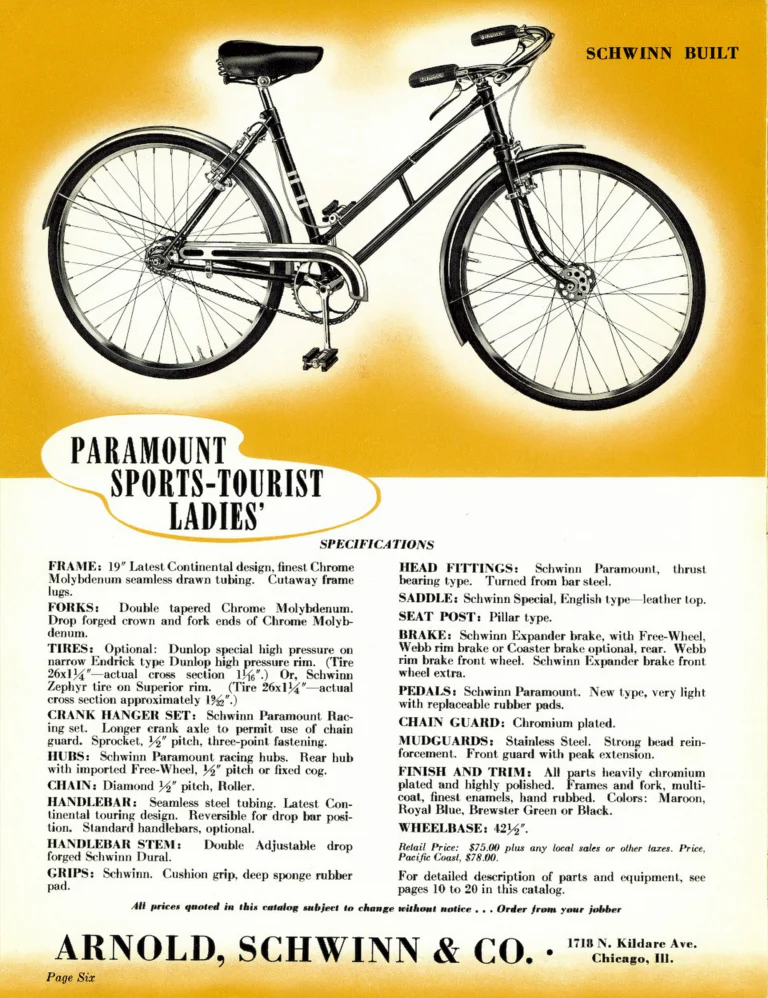 Schwinn 1938 Paramount and Superior Catalog — Racing and Sports Touring Bicycles and the Lightweight Parts — page 6 of 20