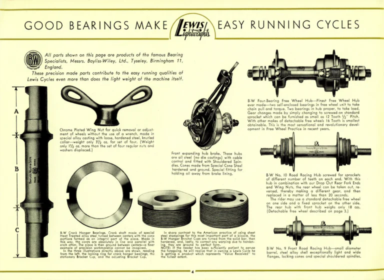 Lewis 1939 Catalog — Lewis Lightweights, Cycles of Distinction: Sportsman, Super Club and Club Racer Models — page 4 of 17
