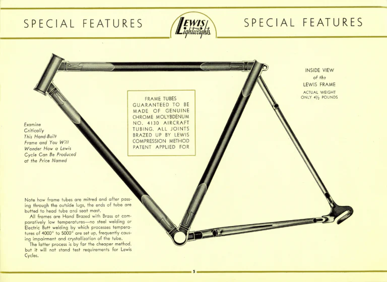 Lewis 1939 Catalog — Lewis Lightweights, Cycles of Distinction: Sportsman, Super Club and Club Racer Models — page 5 of 17