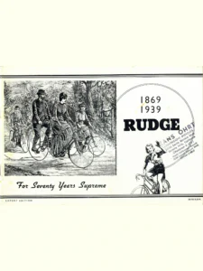 The front cover of the Rudge Export Edition catalog.