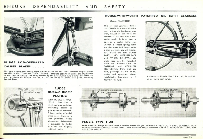 Rudge 1939 Catalog — For Seventy Years Supreme: The True-Poise Range, Export Edition — page 7 of 44