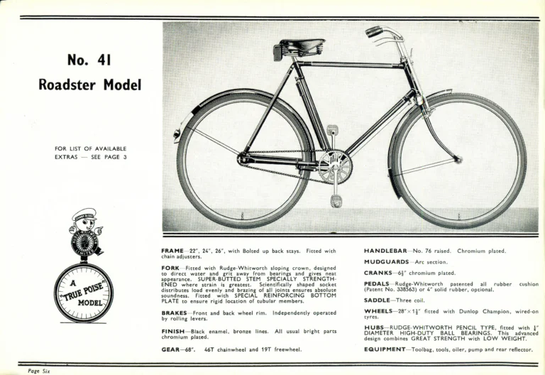 Rudge 1939 Catalog — For Seventy Years Supreme: The True-Poise Range, Export Edition — page 8 of 44