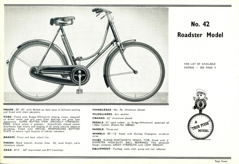 Rudge 1939 Catalog — For Seventy Years Supreme: The True-Poise Range, Export Edition — page 9 of 44