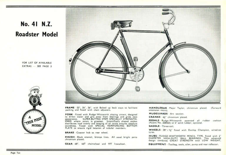 Rudge 1939 Catalog — For Seventy Years Supreme: The True-Poise Range, Export Edition — page 12 of 44