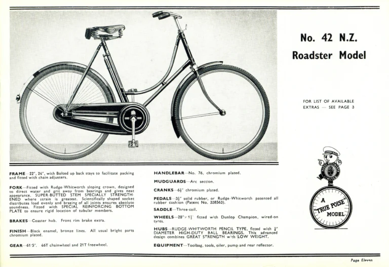 Rudge 1939 Catalog — For Seventy Years Supreme: The True-Poise Range, Export Edition — page 13 of 44