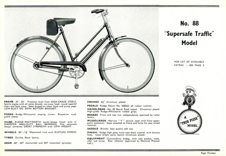 Rudge 1939 Catalog — For Seventy Years Supreme: The True-Poise Range, Export Edition — page 15 of 44