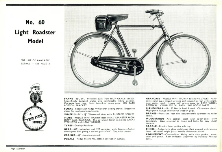 Rudge 1939 Catalog — For Seventy Years Supreme: The True-Poise Range, Export Edition — page 20 of 44