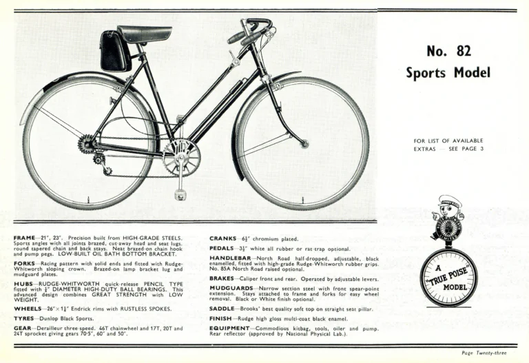 Rudge 1939 Catalog — For Seventy Years Supreme: The True-Poise Range, Export Edition — page 25 of 44
