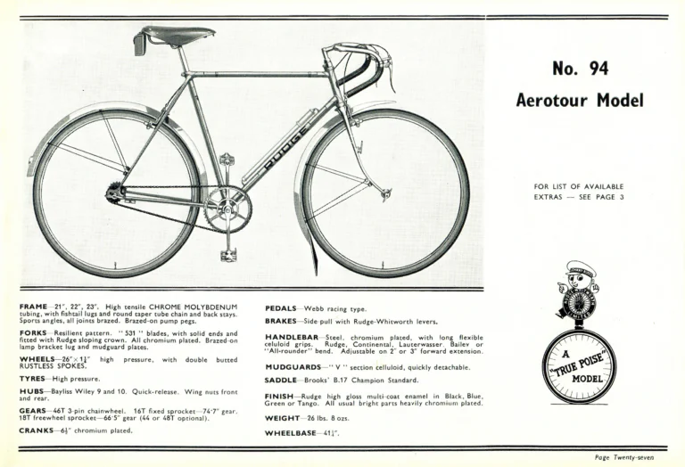 Rudge 1939 Catalog — For Seventy Years Supreme: The True-Poise Range, Export Edition — page 29 of 44
