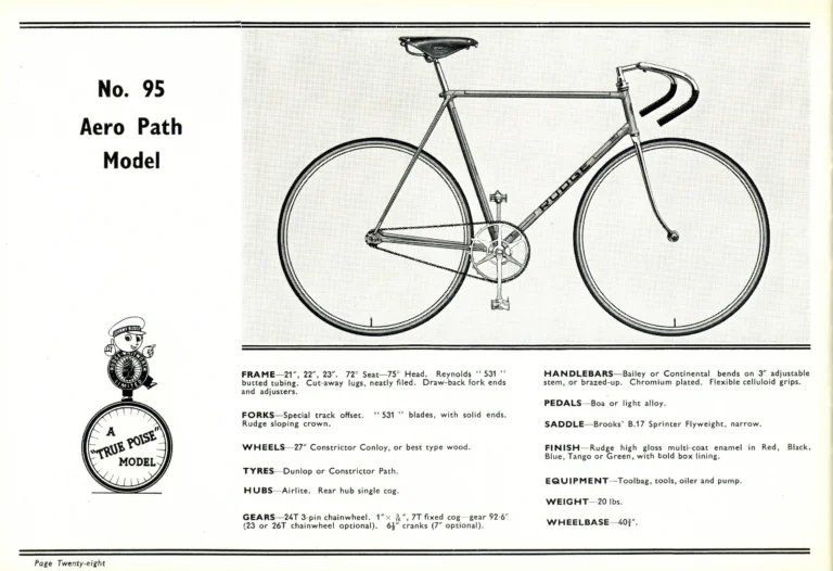 Rudge 1939 Catalog — For Seventy Years Supreme: The True-Poise Range, Export Edition — page 30 of 44