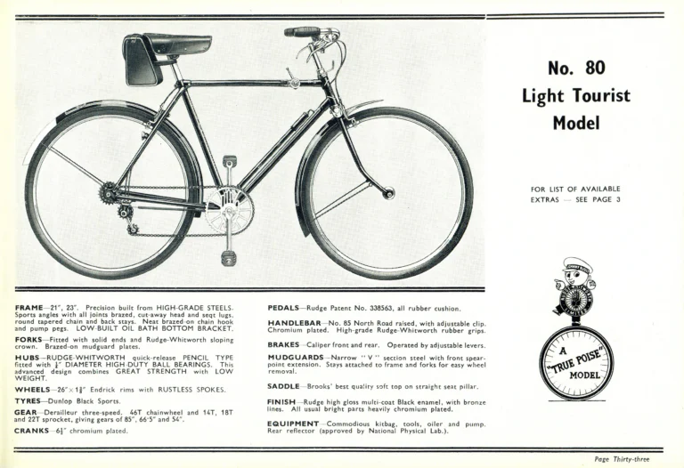 Rudge 1939 Catalog — For Seventy Years Supreme: The True-Poise Range, Export Edition — page 35 of 44