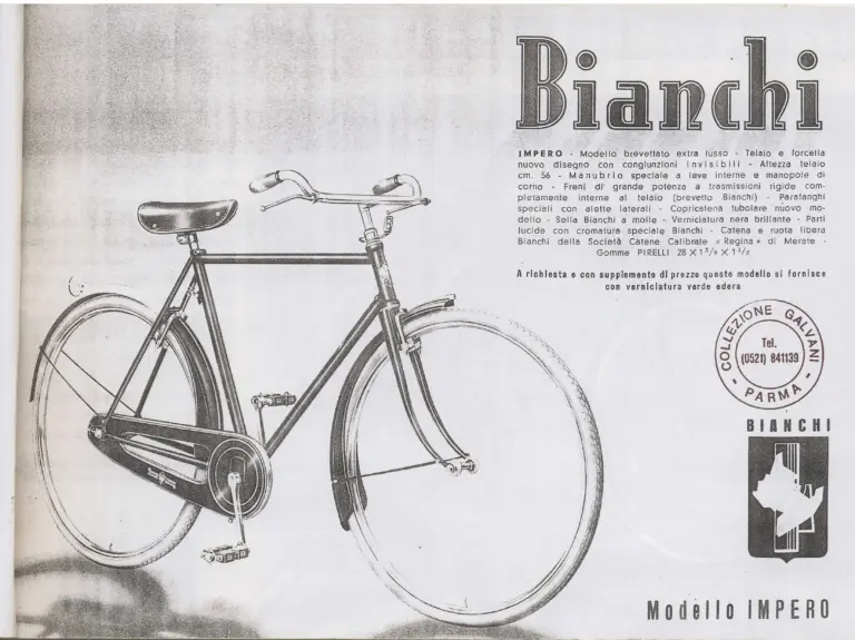 Bianchi 1940 Catalog — La bicicletta tuttacciaio: Touring Bicycles, the Folgore, Children's Bicycles and Tandems — page 3 of 15