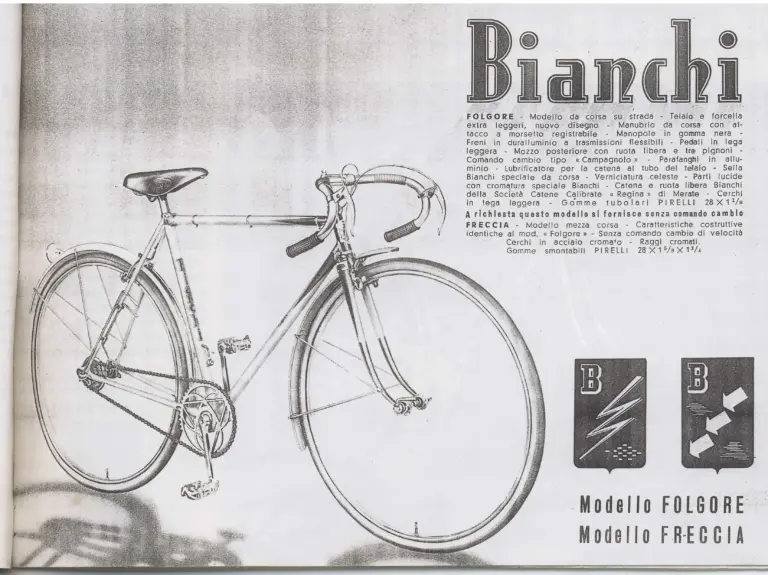 Bianchi 1940 Catalog — La bicicletta tuttacciaio: Touring Bicycles, the Folgore, Children's Bicycles and Tandems — page 7 of 15