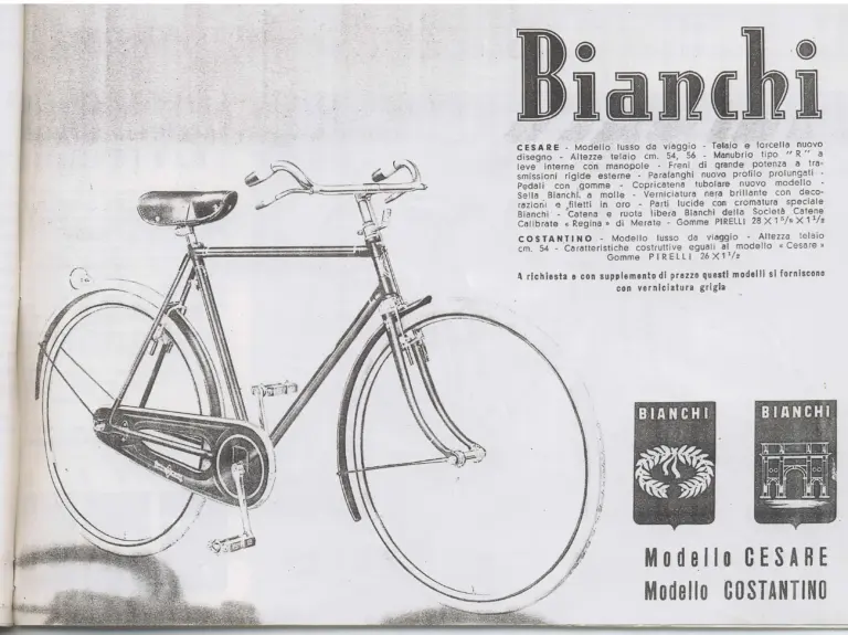 Bianchi 1940 Catalog — La bicicletta tuttacciaio: Touring Bicycles, the Folgore, Children's Bicycles and Tandems — page 9 of 15
