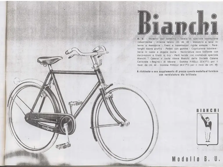 Bianchi 1940 Catalog — La bicicletta tuttacciaio: Touring Bicycles, the Folgore, Children's Bicycles and Tandems — page 11 of 15