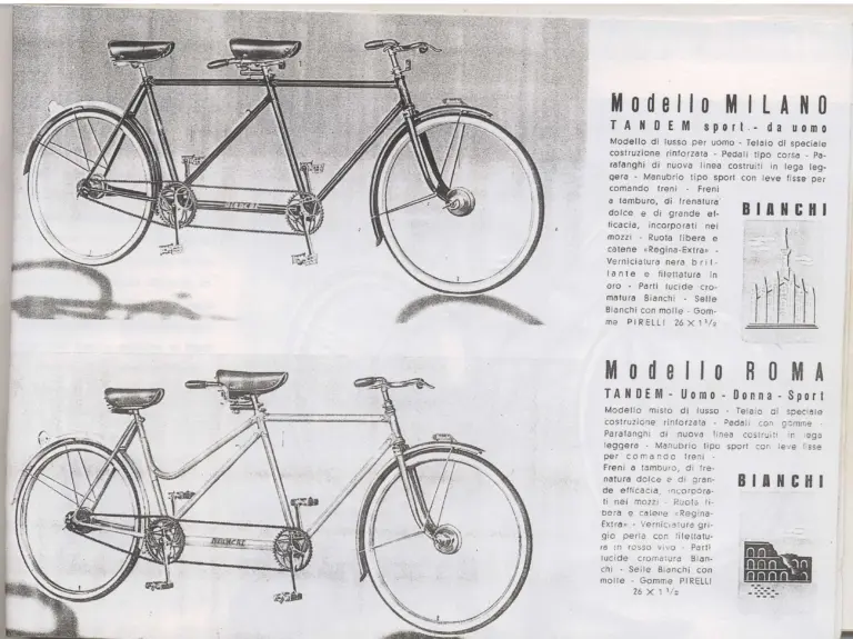 Bianchi 1940 Catalog — La bicicletta tuttacciaio: Touring Bicycles, the Folgore, Children's Bicycles and Tandems — page 13 of 15