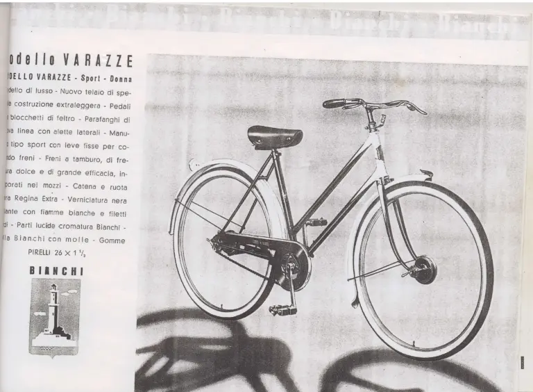Bianchi 1940 Catalog — La bicicletta tuttacciaio: Touring Bicycles, the Folgore, Children's Bicycles and Tandems — page 14 of 15