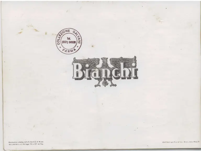 Bianchi 1940 Catalog — La bicicletta tuttacciaio: Touring Bicycles, the Folgore, Children's Bicycles and Tandems — page 15 of 15