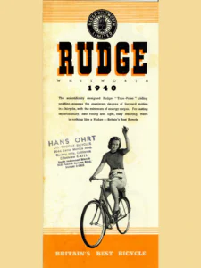 The front cover of the Rudge-Whitworth 1940 catalog.