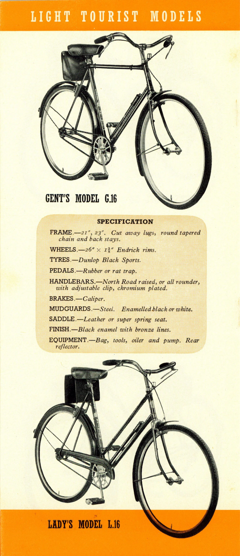 Rudge 1940 Catalog — Supersafe Traffic, Light Roadster, Sports, Light Tourist, Roadster and Carrier Models — page 8 of 16