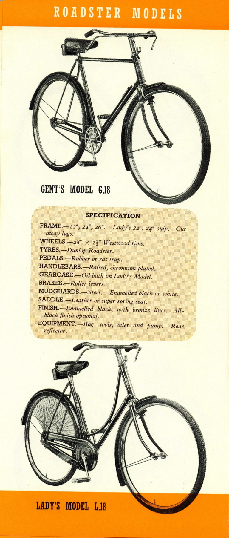 Rudge 1940 Catalog — Supersafe Traffic, Light Roadster, Sports, Light Tourist, Roadster and Carrier Models — page 10 of 16