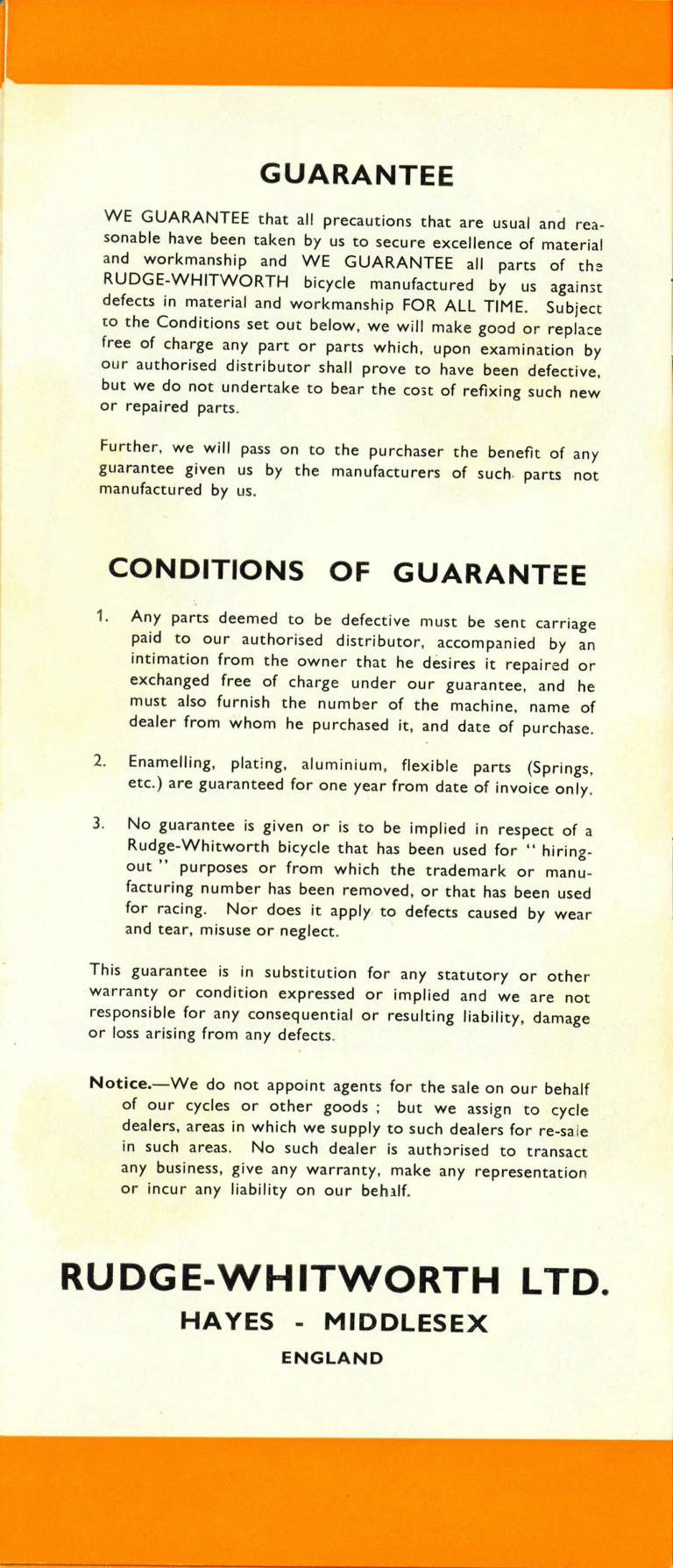 Rudge 1940 Catalog — Supersafe Traffic, Light Roadster, Sports, Light Tourist, Roadster and Carrier Models — page 14 of 16