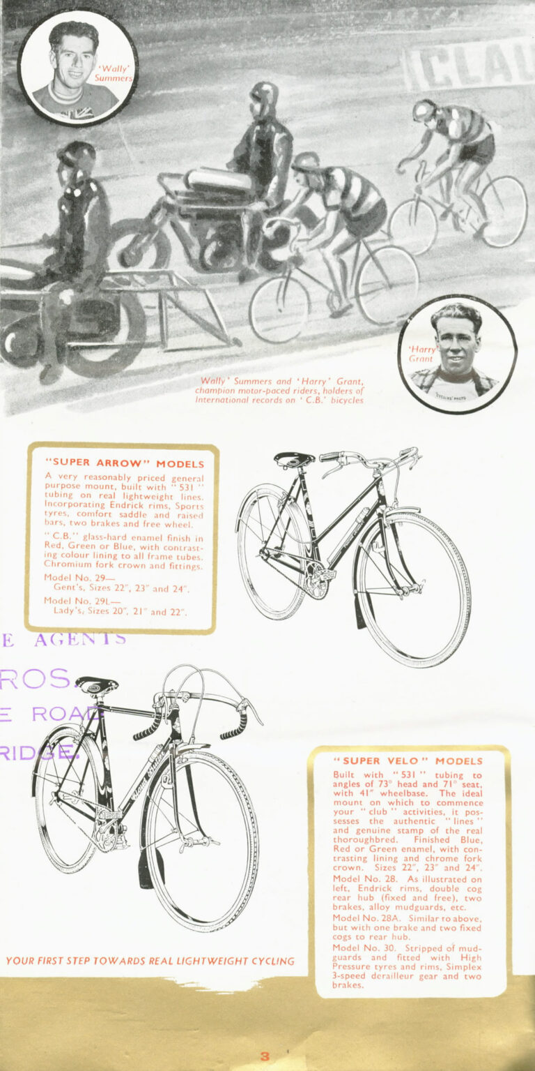 Claud Butler 1949 Catalog — Lightweight Bicycles and Tandems, from the Avant Coureur to the Polobike — page 4 of 12