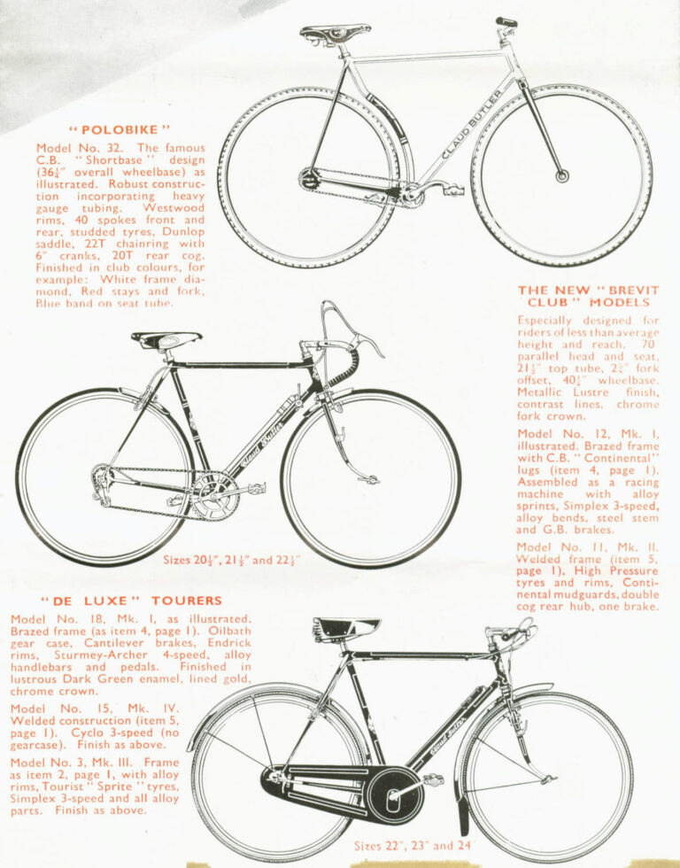 Claud Butler 1949 Catalog — Lightweight Bicycles and Tandems, from the Avant Coureur to the Polobike — page 7 of 12