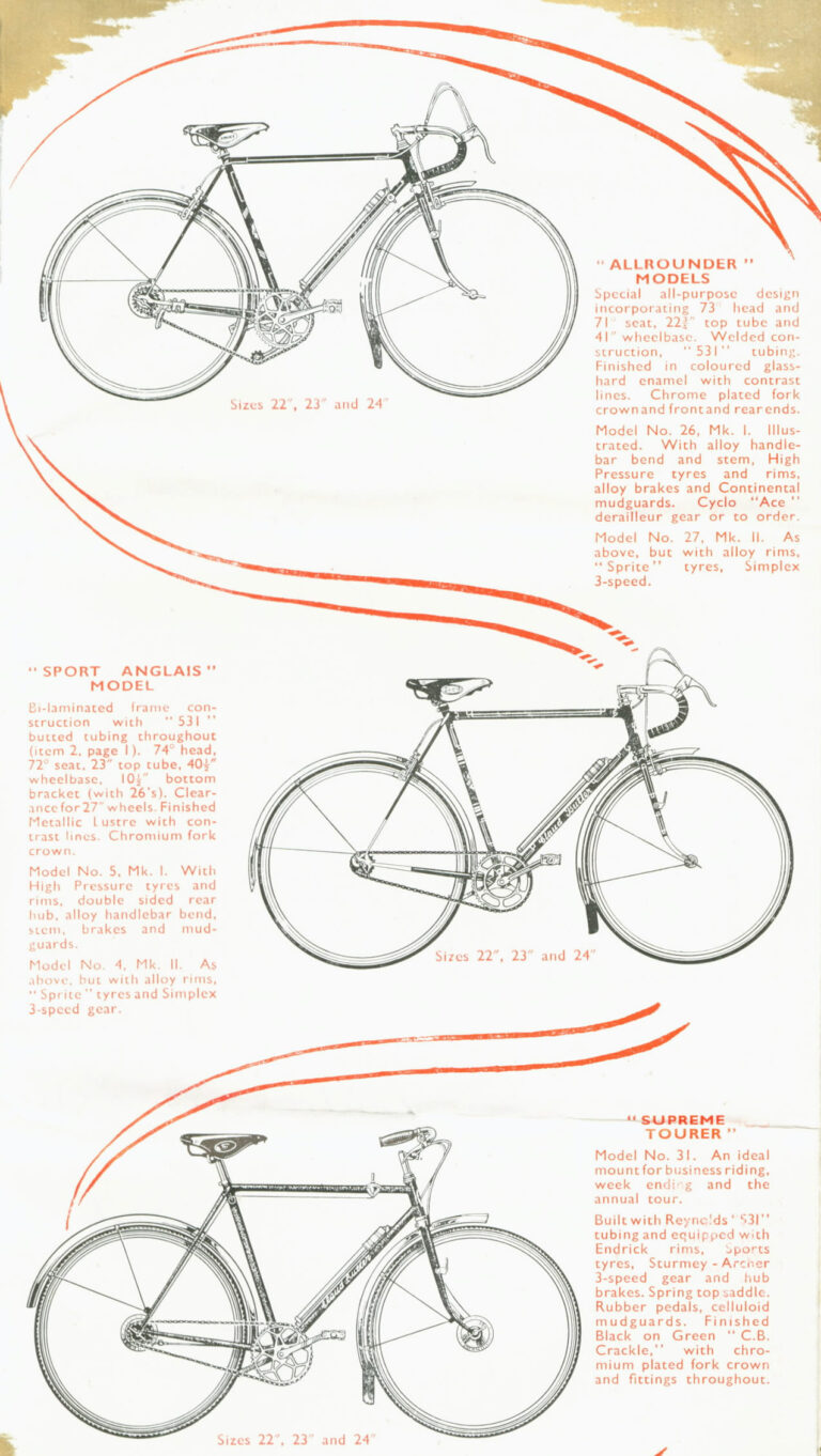 Claud Butler 1949 Catalog — Lightweight Bicycles and Tandems, from the Avant Coureur to the Polobike — page 9 of 12