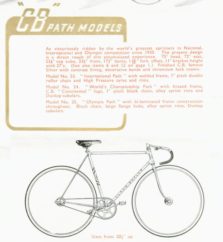 Claud Butler 1949 Catalog — Lightweight Bicycles and Tandems, from the Avant Coureur to the Polobike — page 11 of 12
