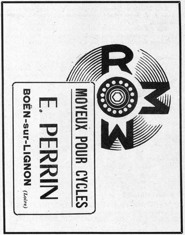 E. Perrin 1950 Advertisement — ROM Hubs for Cycles — page 1 of 1
