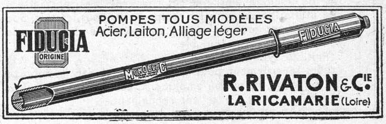 Fiducia 1950 Advertisement — Pumps of Every Model — page 1 of 1