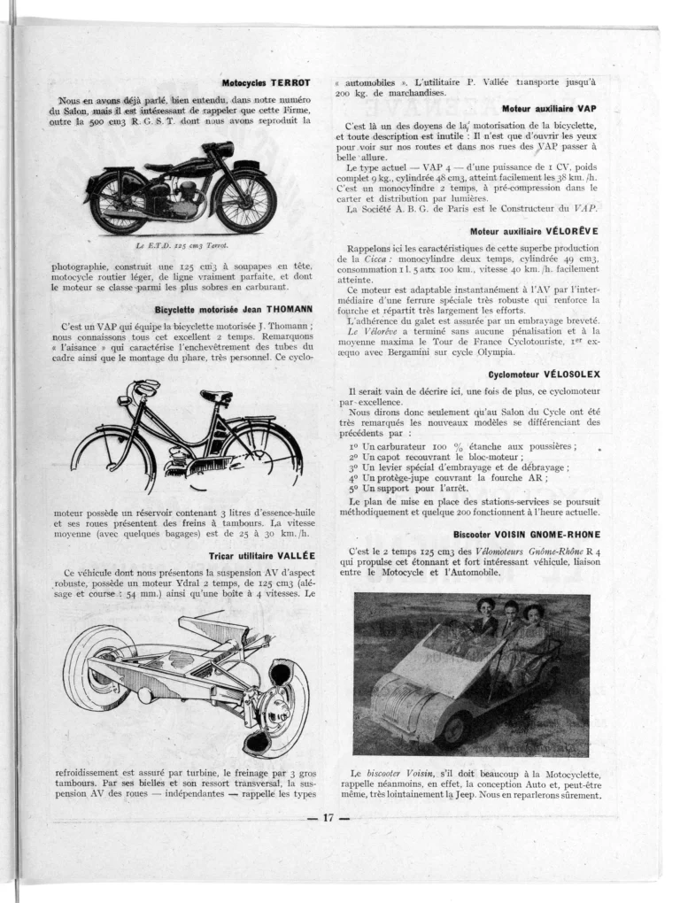 Le Cycle et la Moto: Quelques modèles de la production 1951 — L'Officiel du cycle, 21 October 1950 — page 6 of 6