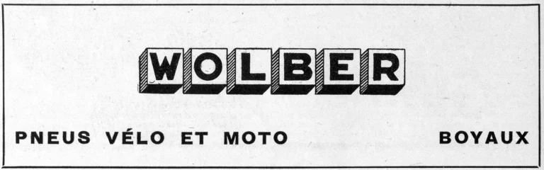Wolber 1950 Advertisement — Bicycle and Motorcycle Tires, Tubulars — page 1 of 1