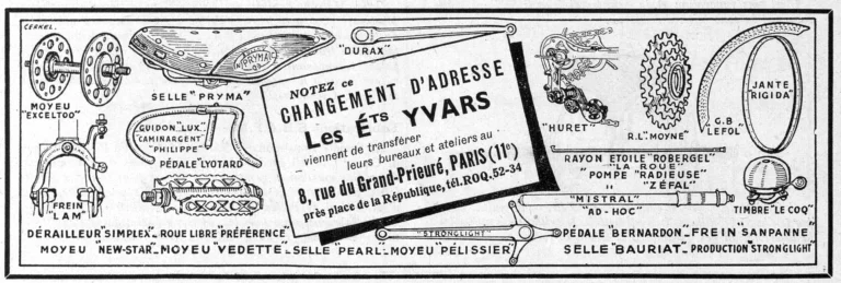 Yvars 1950 Advertisement — A Change of Address, and the Makes the Wholesaler Stocks — page 1 of 1