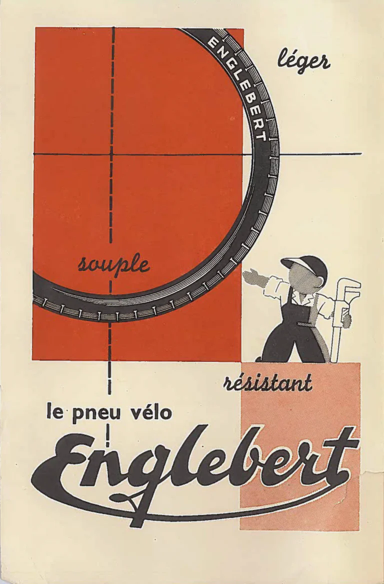 Englebert 1951 Advertisement — Le Pneu Vélo, Light, Supple and Strong — page 1 of 1