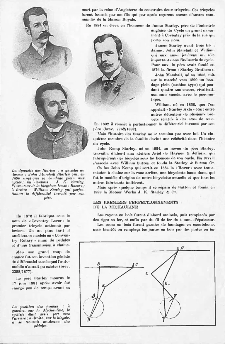 L'Histoire du cycle et l'évolution de son industrie (II) — Englebert Vélo-Magazine, November 1951, by Oskar Stählin — page 2 of 6