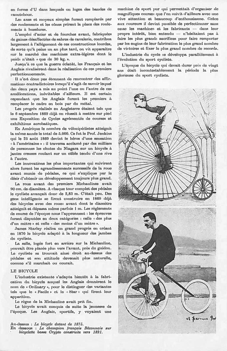 L'Histoire du cycle et l'évolution de son industrie (II) — Englebert Vélo-Magazine, November 1951, by Oskar Stählin — page 3 of 6