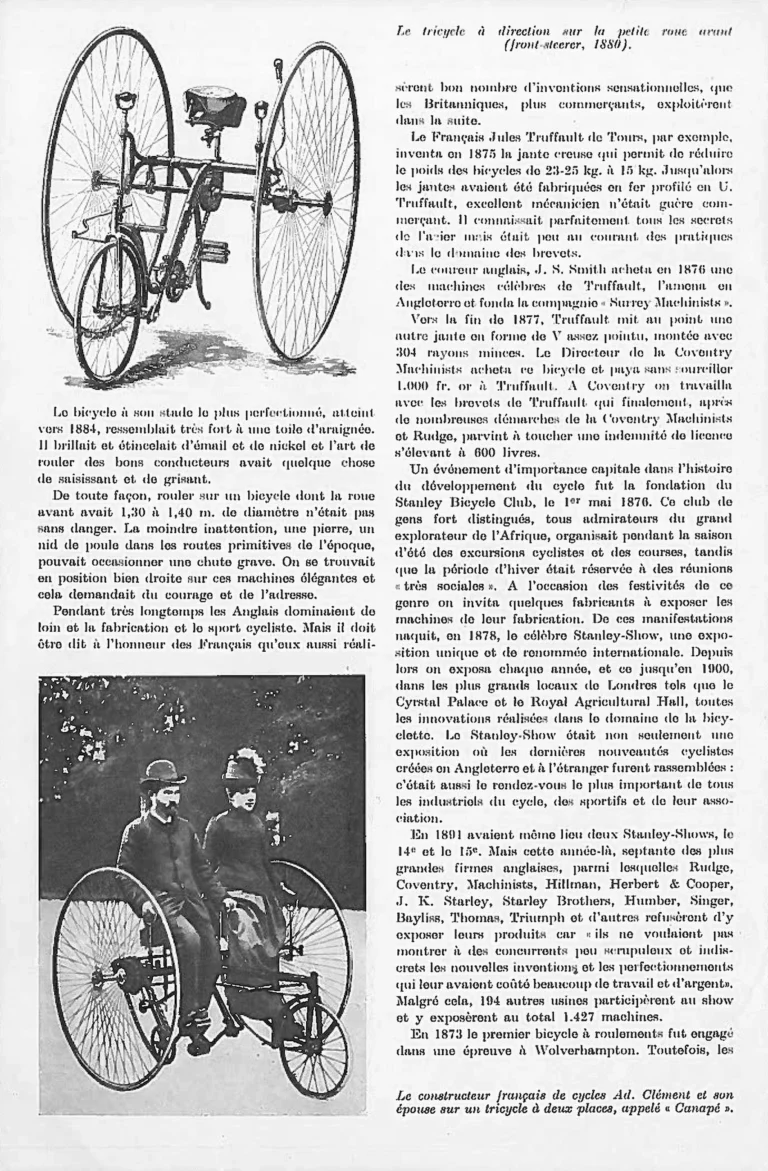 L'Histoire du cycle et l'évolution de son industrie (II) — Englebert Vélo-Magazine, November 1951, by Oskar Stählin — page 4 of 6