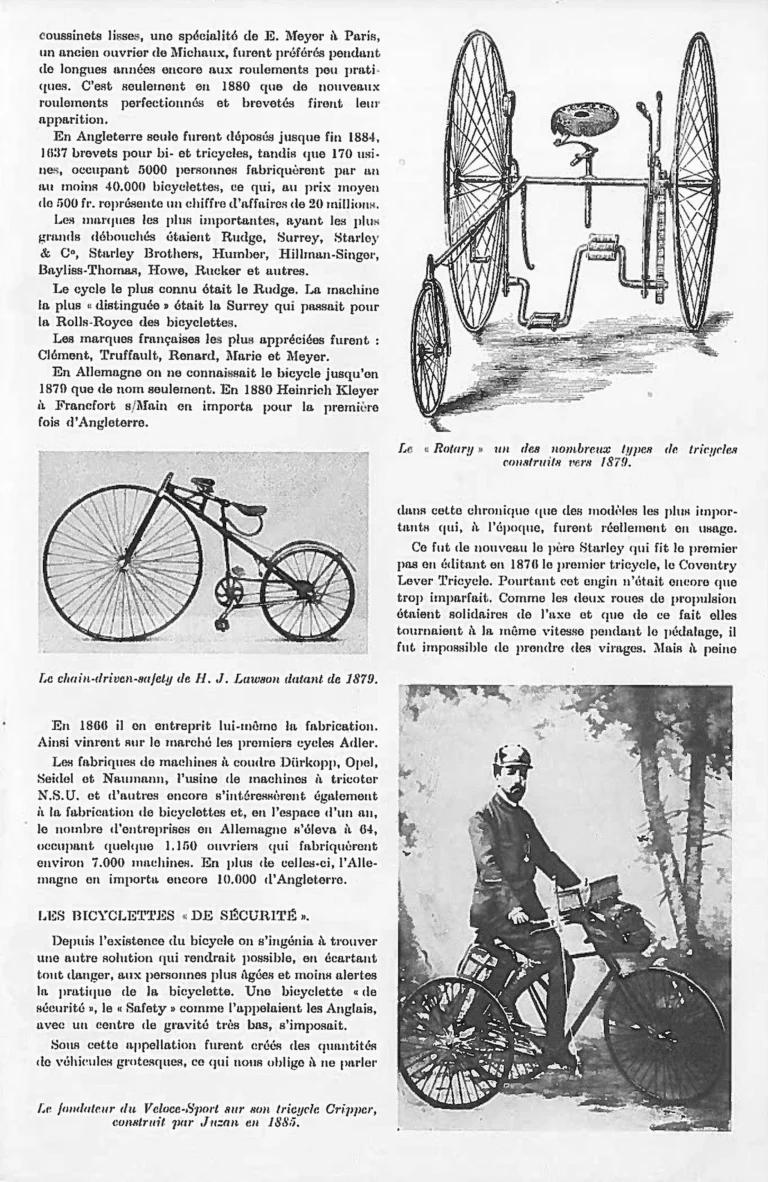 L'Histoire du cycle et l'évolution de son industrie (II) — Englebert Vélo-Magazine, November 1951, by Oskar Stählin — page 5 of 6