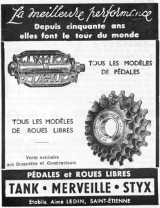 Aimé Ledin advertisement from L'Officiel du cycle, 6 October 1951, page 90: a boxed advertisement in black and white.