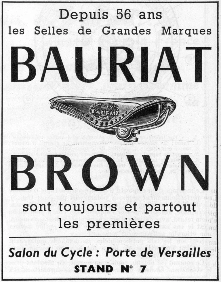 Bauriat 1951 Advertisement — Bauriat and Brown, Saddles of the Great Makes for 56 Years — page 1 of 1