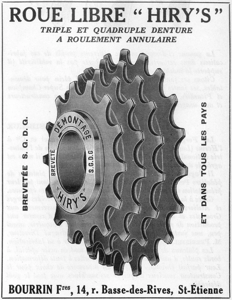 Bourrin Frères 1951 Advertisement — The Hiry's Triple and Quadruple Freewheel — page 1 of 1