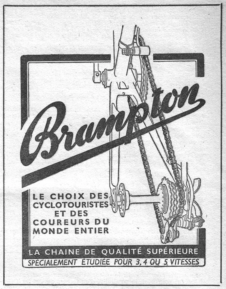 Brampton 1951 Advertisement — The Chain for Three, Four or Five Speeds — page 1 of 1