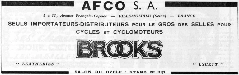 Brooks October 1951 Advertisement — Brooks Saddles from AFCO, the Importer — page 1 of 1