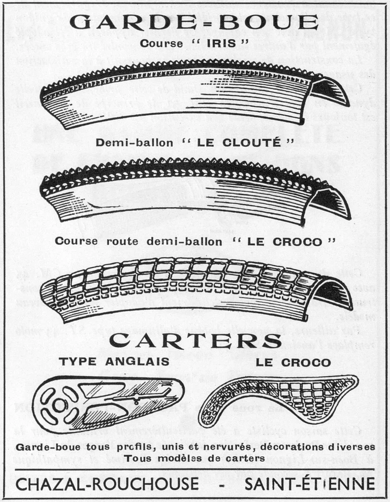 Chazal-Rouchouse 1951 Advertisement — Mudguards and Chain Guards — page 1 of 1